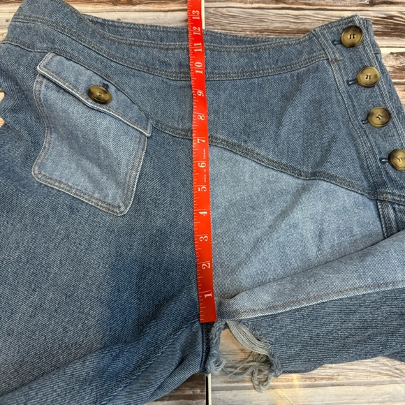 Rejina Pyo Luci Patchwork Contrast Raw Hem Slim Straight Ankle Jean Trousers 14 - Picture 13 of 14